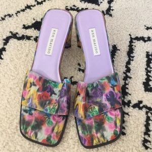 Ann Marino Spring Hologram Mules